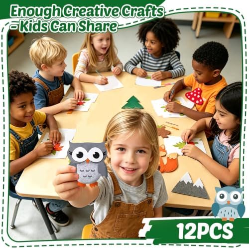 CiyvoLyeen Woodland Animal Sewing Kit for Ages 8-12 Felt Sewing Craft 12Pcs - Image 6