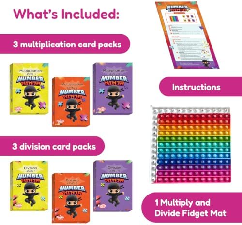 The Fidget Game Number Ninja, Multiplication & Division Game for Grades 2–4 - Image 2