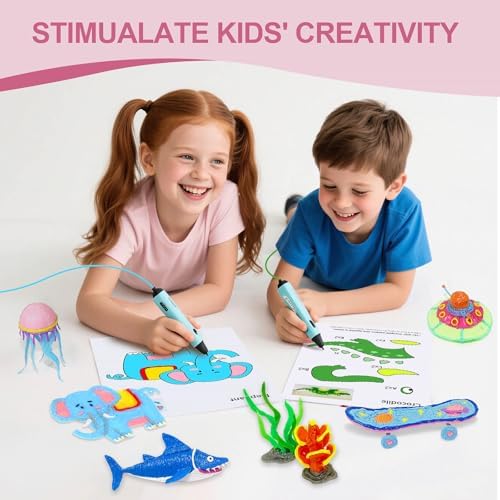 Dayker 3D Printing Pen Drawing Book, 40 Patterns Painting Graffiti Template - Image 6