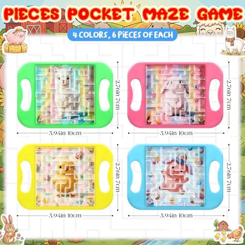 JellyArch 36 Pcs Mini Maze Puzzle Bulk for Kids Maze Cubes, Pastel - Image 2