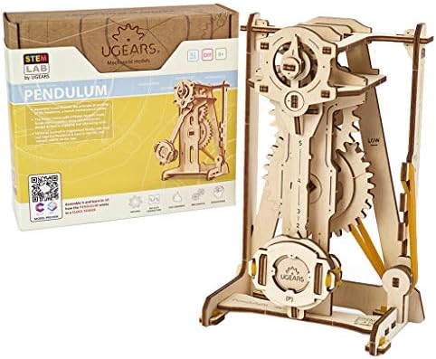 UGEARS STEM Pendulum Model Kit - Creative Wooden Model Kits for Adults, Teens and Children - DIY Mechanical Science Kit for Self Assembly - Unique Educational and Engineering 3D Puzzles with App by UGEARS-ModelingJoy