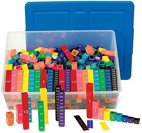 hand2mind Rainbow Fraction Tower Equivalency Cubes, Set of 15 - Image 4