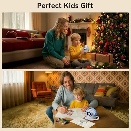 AI Drawing Robot for Kids, 10000+ Free AI-generated Images,Regularly Updated Image Library,Educational Learning Toys for Boys & Girls Ages 3-8 ,AI Enlightenment Painting Toy for Birthday Gift (Blue) - Image 6