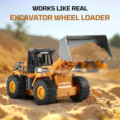 Dwi Dowellin Rc excavators,Remote Control Front Loader,Construction Vehicle for Boys Ages 3-12, Gift for Birthday Christmas - Image 2