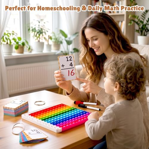 JoyCat 288 Math Flash Cards & Double-Sided Board, 4 Operations, Ages 4-8 - Image 6