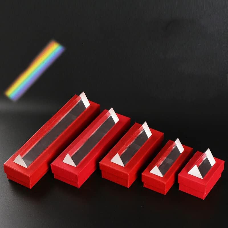 Lab Microscope Accessories Triangular Prism K9 Optical Glass Light Spection Reflection Experiment Teaching Photography Triangle Prisms Rainbow Glass Prisma(150X30X30mm) - Image 3