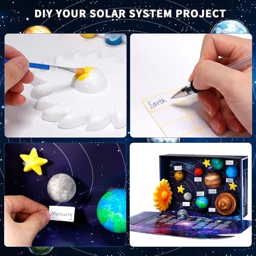 Pllieay 3D Solar System Model Kit, Solar System Kit with Display Box - Image 3