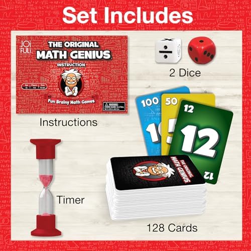 JOiFuli The Original Math Genius Card Game: an Educational Game of Addition, Subtraction, Multiplication, and Division for Ages 6 Years and Up - Image 5