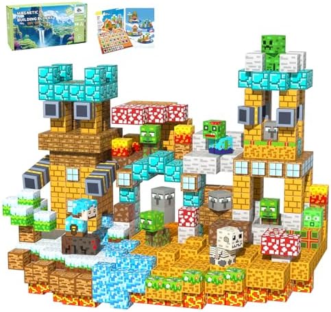 Magnetic Blocks, 100PCS Toys Building Cube Birthday Gifts for Kids by SSAWER