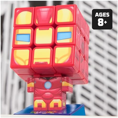 Rubik’s Cube, Iron Man Cuber, Marvel Collectible Fidget Toy & Desk Decor, Challenging Brain Teaser for Fans of Marvel Rivals & Action Movies, for Ages 8 & Up - Image 2
