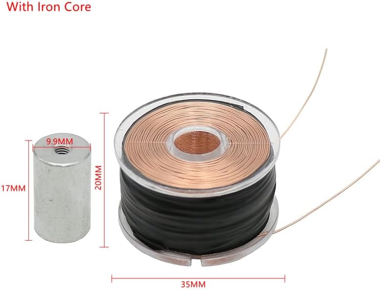 1 Piece Copper Magnetic Levitation Coil 1000 Turns Wire Diameter 0.35MM Large Magnetic Levitation Coil Experiment Coil (with Iron Core) - Image 2