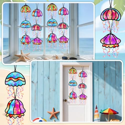 Qyeahkj 36Set Jellyfish Suncatchers Crafts Kit for Kids - Image 6