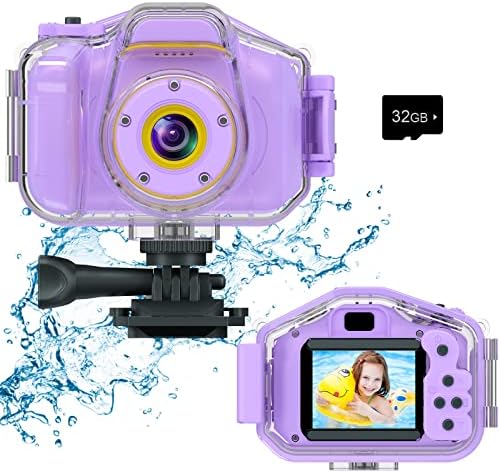 DEKER Kids Waterproof Camera, Underwater HD Digital Camcorder, Purple by DEKER
