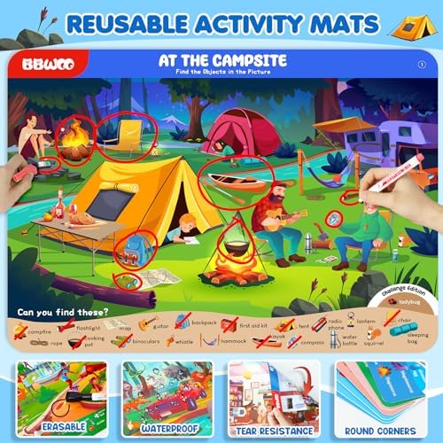 BBWOO Search and Find Activity Book, Reusable Travel Game Toys for Kids 3-8 - Image 2