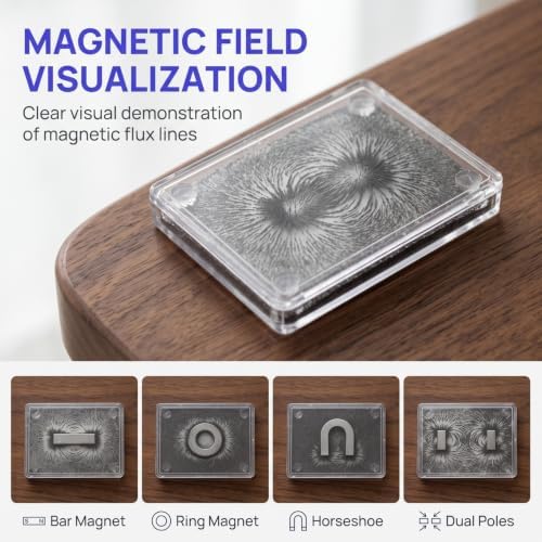 Homoyoyo 5pcs Iron Filings Magnetic Powder for Education Classroom Magnetism Physics Experiment Science Teaching Tools Magnetic Field Demonstrations - Image 3
