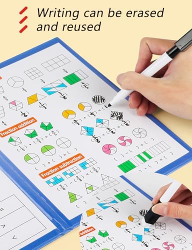 Magnetic Fraction Educational Puzzle,Magnetic Fraction Tiles & Fraction Circles,Math Manipulatives for Elementary School, Montessori Fraction Manipulatives Learning Toys for Kids - Image 5