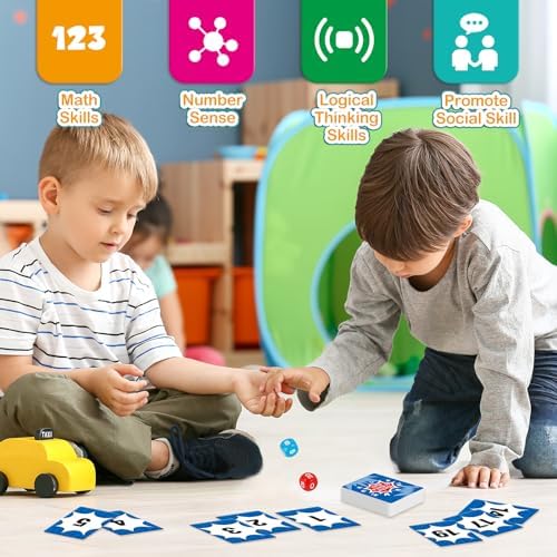 Aizweb Math Games for Kids - Addition, Subtraction, Multiplication, Division Flash Cards - Educational Learning Counting for Homeschool, Classroom, Travel - Indoor Outdoor Dice Family Game - Image 3