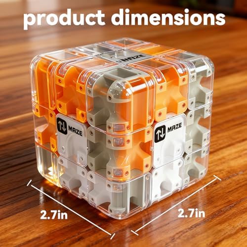 3D Maze Cube Ball Labyrinth Puzzle Brain Teaser for Adults & Kids, Educational Learning Toys Logical Thinking, Family Board Games Tabletop, Durable Puzzle Cube Easter Basket Stuffers Birthday Gift - Image 7
