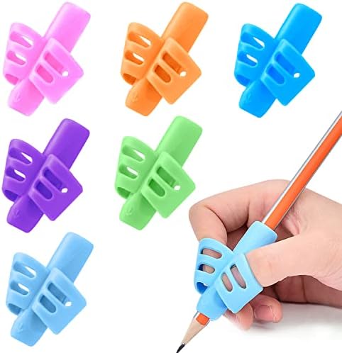 JuneLsy Pencils Grips Pencils Grips for Kids Handwriting Posture Correction Training Writing AIDS for 2-4 Year Kids toddler Preschoolers Students Children Special Needs (6PCS) by JuneLsy