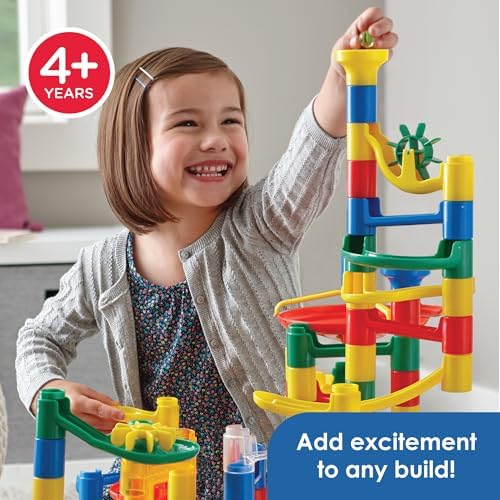 MindWare Marble Run Regular Add-On Set – Expansion Pack for Marble Run Building Toy, 50 Durable Interlocking Pieces, Ages 4 and Up - Image 6