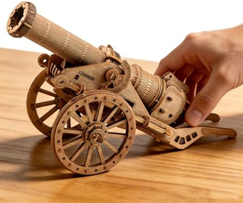 3D Wooden Puzzles Cannon Building Kit for Adults, DIY Launchable Model Set - Image 6