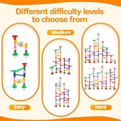 Marble Run, 133 PCS Construction Building Blocks Toys for Kids 4+ - Image 4