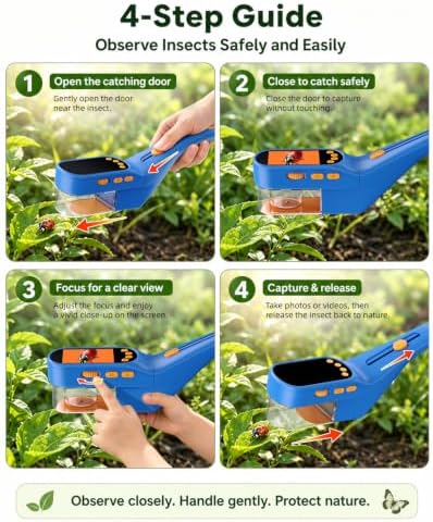 Ashfly Bug Catcher for Kids, Handheld Microscope for Kids with Screen - Image 5