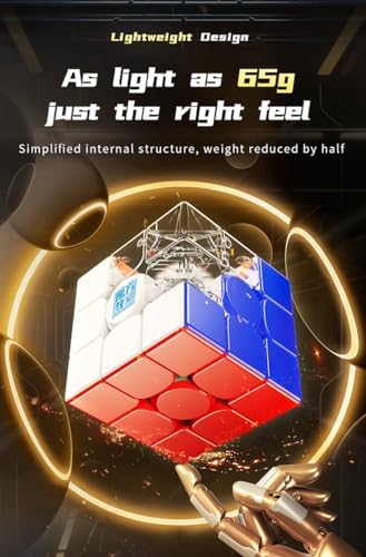 Moyu RS3M V5 2023 Magnetic Cube, Stickerless Adjustable Elasticity Magnetic 3x3 Budget Cube, Professional Cube Smooth & Fast Cube - Image 3