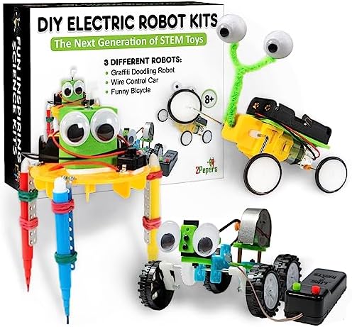 DIY Robotic Science Kits for Kids Age 8-12 6-8, STEM Projects for Kids Ages 8-12, Building Robot Kit Experiments, Educational Toys for Ages 8-13, Gifts for Boys & Girls Age 6 7 8 9 10 11 12 Years Old by 2Pepers
