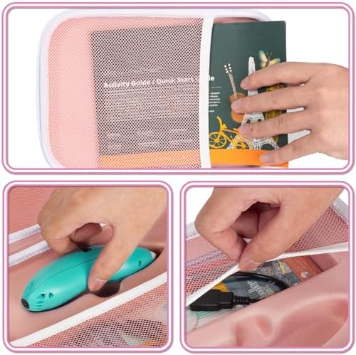 Case for 3Doodler Start+ Essentials (2023,2024) 3D Pen Set, Art Activity Set Storage for Educational STEM for Boy Girl, Carrying Case for Print Filament Refill, Cable and Accessories, Pink (Box Only) - Image 6
