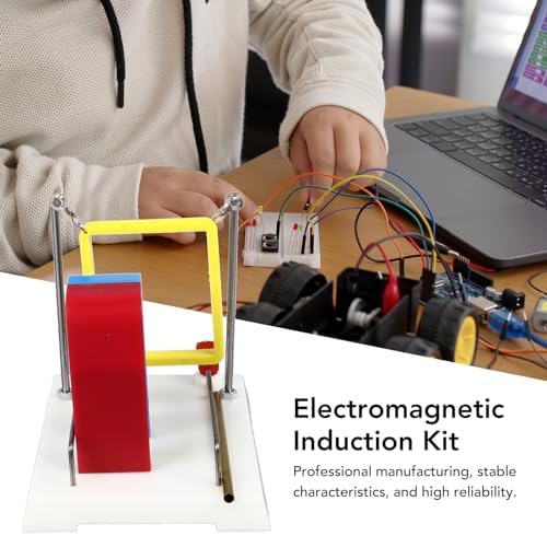 Bewinner Electromagnetic Induction Kit, Demonstration Teaching Tool for School Physics Lab Experiment - Learn Force in Magnetic Field, Premium ABS & Copper, Portable - Image 2