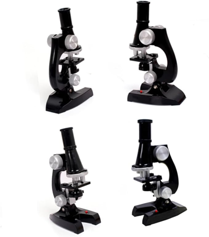Optical Microscope Kit for Science Educational with Lens Specimens Tweezers Collection Bottles Stem Biology Microscope for Early Development and Observation Skills