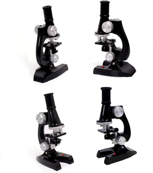 Optical Microscope Kit for Science Educational with Lens Specimens Tweezers Collection Bottles Stem Biology Microscope for Early Development and Observation Skills