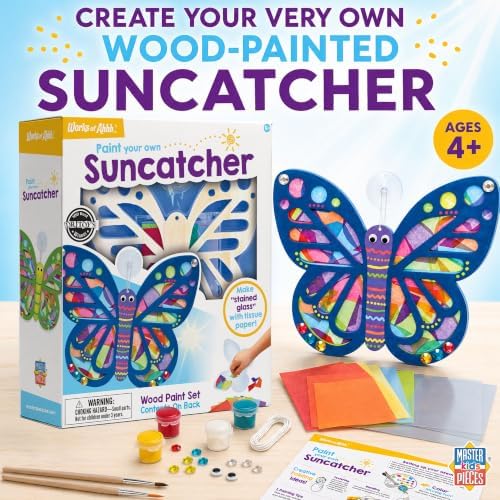 Works of Ahhh... Craft Set - Suncatcher Classic Wood Paint Kit - Premium Quality, Educational, and Fun Activity for Kids and Families - Great Gift Idea for Holidays, Birthdays, and Everyday Playtime - Image 5