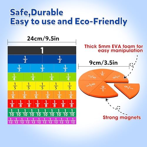 D-FantiX Magnetic Fraction Tiles & Fraction Circles Activity Set - Image 6