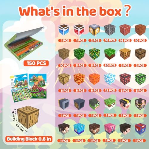 Magnetic Blocks, 150PCS Toys Building Cube Birthday Gifts for Kids - Image 2