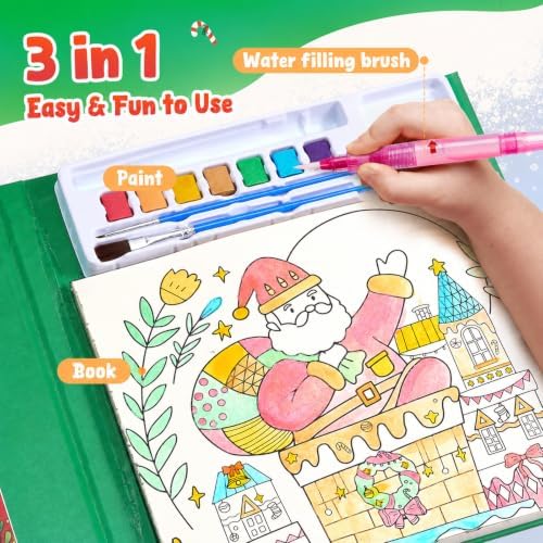 JoyCat Paint with Water Coloring Books for Toddlers (Christmas) - Image 6