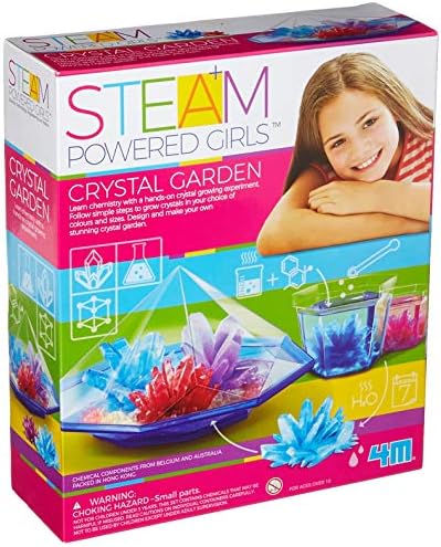 4M Toysmith, STEAM Powered Girls Crystal Garden, Chemistry DIY Stem Toy, for Girls Ages 10+ by 4M