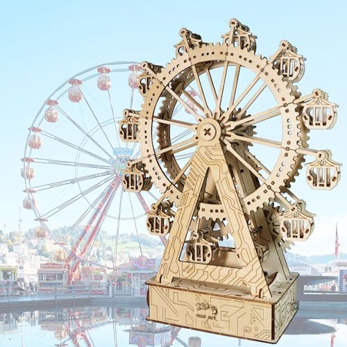 Music Park 3D Wooden Puzzle, Ferris Wheel Music Box - Image 2
