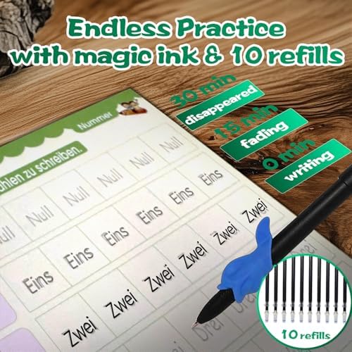 Magic Grooved Writing Practice for Kids - German, Small, 4 PCS - Image 4