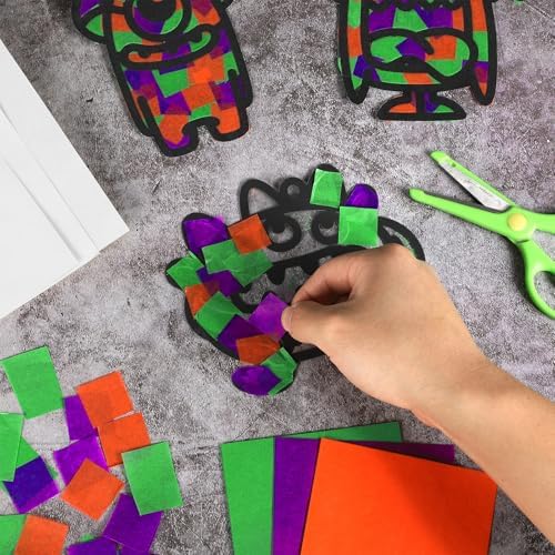 Qyeahkj 36Set Halloween Monster Suncatchers Crafts Kit for Kids - Image 5