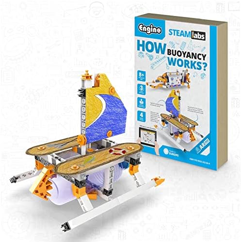 Engino STEAM Labs, How Buoyancy Works, STEAM Toys for Ages 8+, Construction Kit, STEM Project for Girls & Boys, Learning & Education Toys, Experiment & Art Activities (4 Models) by Engino