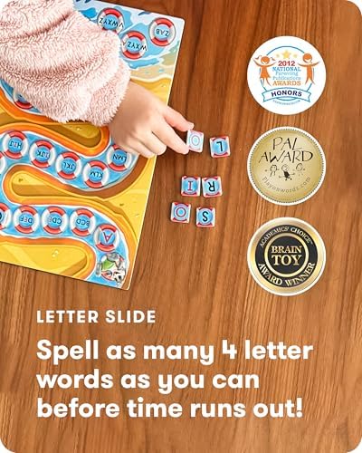 SimplyFun Letter Slide - Enhance Vocabulary and Language Skills with This Educational Game, Focused on Spelling, Consonants & Vowels, Fun for 2-4 Players, Ages 7 & Up - Image 2
