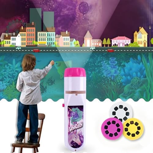 Georgie Porgy Children Projector Toys Educational Science Set Wall Ceiling Tent Torch Flashlight for Kids Gifts for Boys Girls (Unicorn) - Image 2