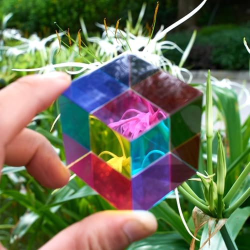 CMY Mixing Color Cube, 50mm Acrylic Prism for Desktop Decoration - Image 3