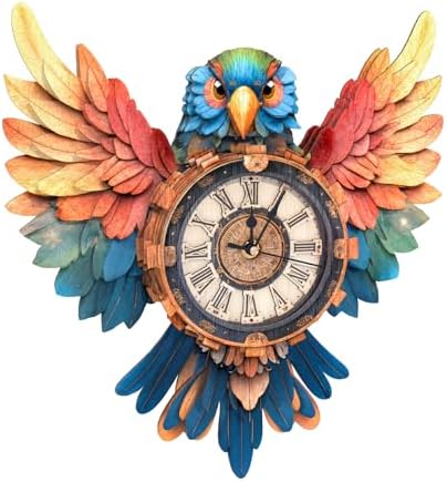 KAAYEE 3D Puzzles for Adults Parrot Clock Bird Wooden Puzzle DIY Craft by KAAYEEDirect