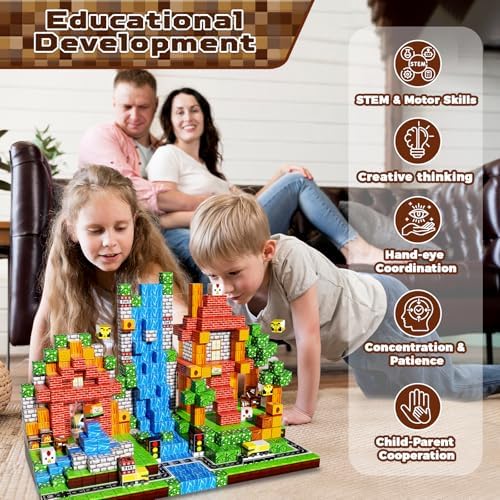 Magneverse 150 PCS Magnetic Blocks - Forest Magnetic Building Block for Kids Ages 4-8, Magnetic Cubes for Boys Girls, STEM Educational Stacking Magnet Toy for 3 4 5 6 7 8 9 10 11 12 Birthday Gifts - Image 5