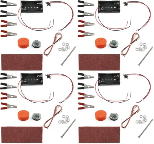 E-outstanding 1 Set Physics Experiment Homemade Electromagnet Experiment DIY kit for Physical and Science Project (Pack of 4) by E-outstanding
