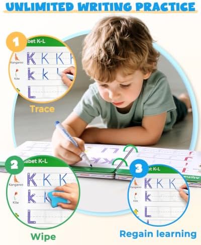 JUPITEARTH 54 Reusable Pages Tracing Books for Kids Ages 3-5 - Image 4