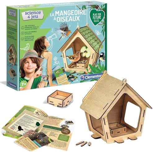 Clementoni - Science Bird Feeder-Play for Future-Scientific Game-French Version, Made in Italy, 7 Years and More, 52517, Wood by Clementoni